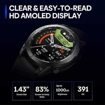 Zeblaze Stratos 3 Pro 1.43 inch AMOLED Screen Sports Smart Watch Support Bluetooth Call����������...