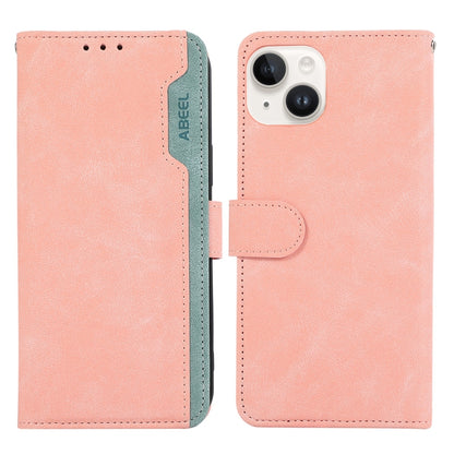 ABEEL Color Block Magnetic RFID Leather Phone Case