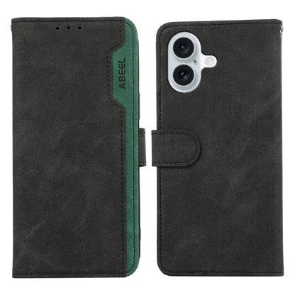 ABEEL Color Block Magnetic RFID Leather Phone Case