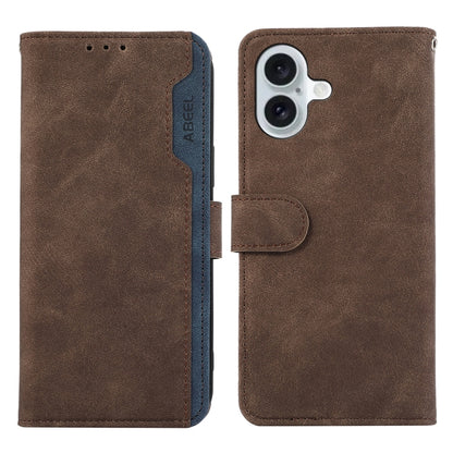 ABEEL Color Block Magnetic RFID Leather Phone Case