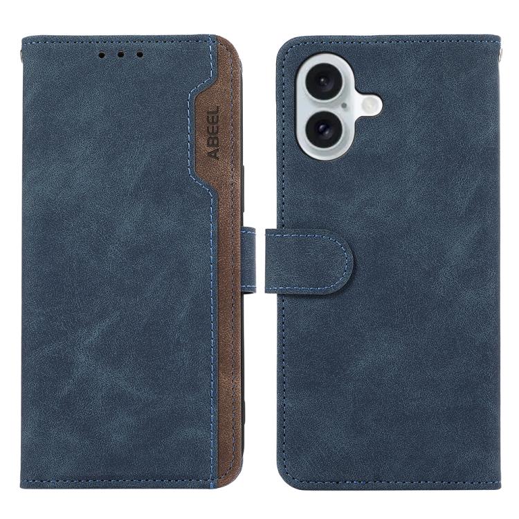 ABEEL Color Block Magnetic RFID Leather Phone Case