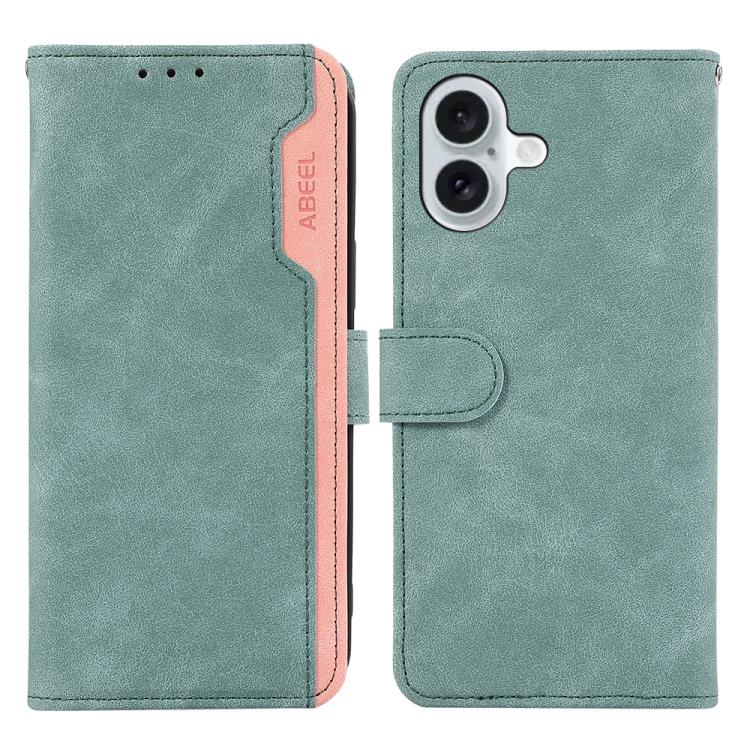ABEEL Color Block Magnetic RFID Leather Phone Case