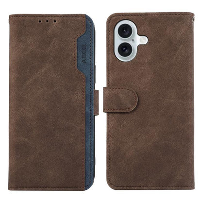 ABEEL Color Block Magnetic RFID Leather Phone Case
