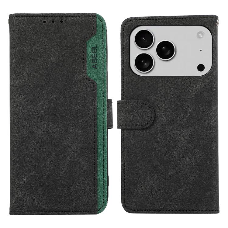 ABEEL Color Block Magnetic RFID Leather Phone Case