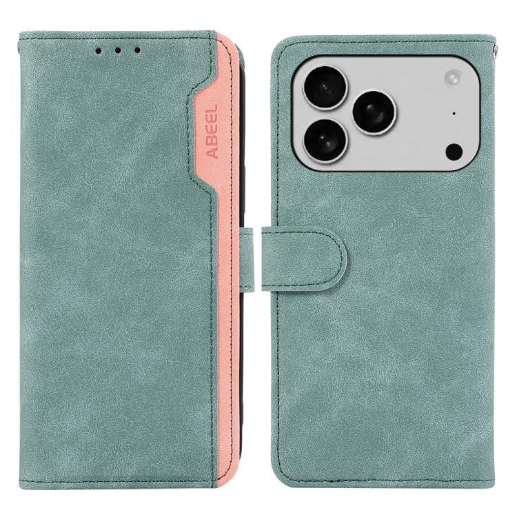 ABEEL Color Block Magnetic RFID Leather Phone Case