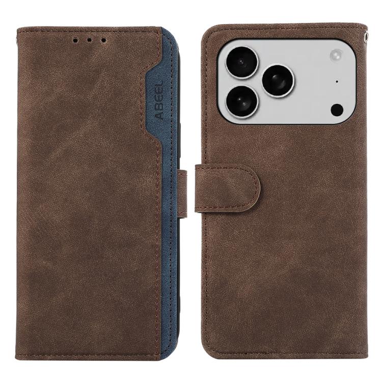 ABEEL Color Block Magnetic RFID Leather Phone Case
