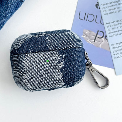 Stitching Denim Cloth Bluetooth Earphone Protective Case, For AirPods Pro 2, For AirPods 3�������...