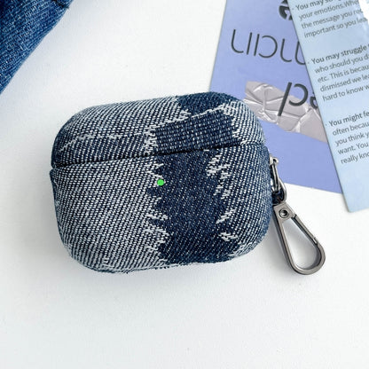 Stitching Denim Cloth Bluetooth Earphone Protective Case, For AirPods Pro 2, For AirPods 3�������...