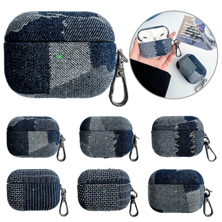 Stitching Denim Cloth Bluetooth Earphone Protective Case, For AirPods Pro 2, For AirPods 3�������...