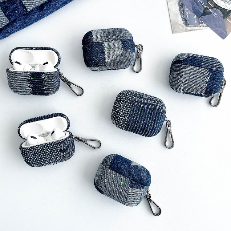 Stitching Denim Cloth Bluetooth Earphone Protective Case, For AirPods Pro 2, For AirPods 3�������...