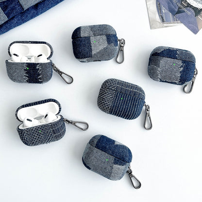 Stitching Denim Cloth Bluetooth Earphone Protective Case, For AirPods Pro 2, For AirPods 3�������...