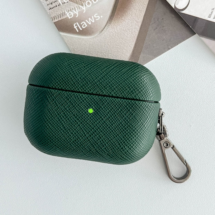 Cross Texture PU Leather Bluetooth Earphone Protective Case, For AirPods Pro 2, For AirPods 3����...