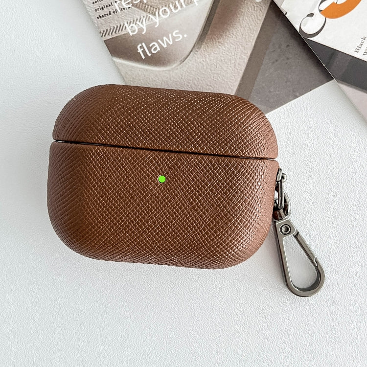 Cross Texture PU Leather Bluetooth Earphone Protective Case, For AirPods Pro 2, For AirPods 3����...