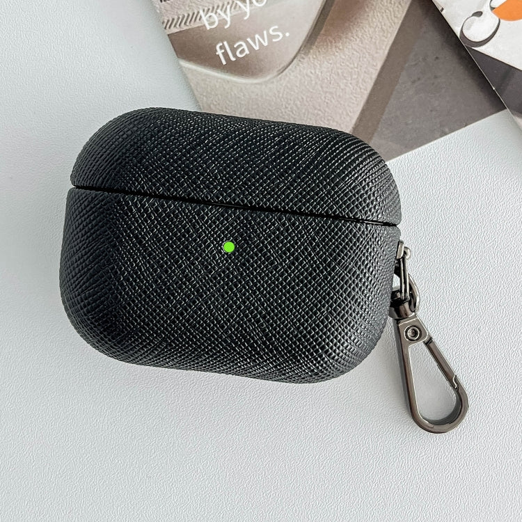 Cross Texture PU Leather Bluetooth Earphone Protective Case, For AirPods Pro 2, For AirPods 3����...