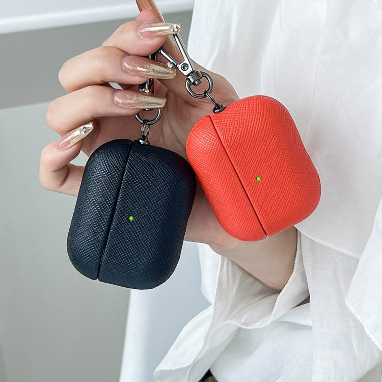 Cross Texture PU Leather Bluetooth Earphone Protective Case, For AirPods Pro 2, For AirPods 3����...
