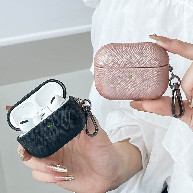 Cross Texture PU Leather Bluetooth Earphone Protective Case, For AirPods Pro 2, For AirPods 3����...