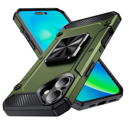 Shockproof Metal Holder Phone Case, For iPhone 16 Pro Max, For iPhone 16 Pro, For iPhone 16 Plus�...
