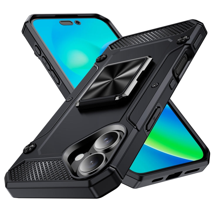 Shockproof Metal Holder Phone Case, For iPhone 16 Pro Max, For iPhone 16 Pro, For iPhone 16 Plus�...