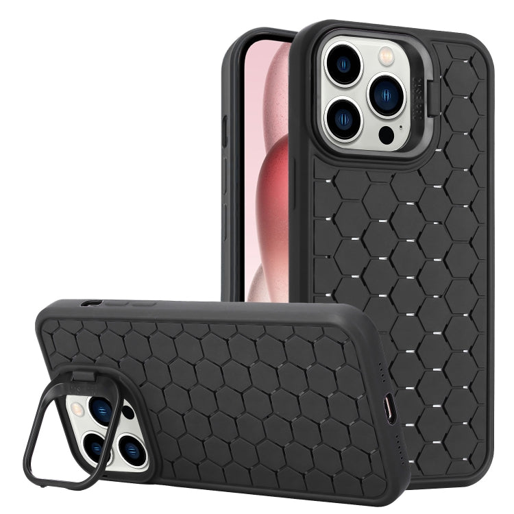Honeycomb Radiating Lens Holder TPU Phone Case, For iPhone 16 Pro Max, For iPhone 16 Pro���������...