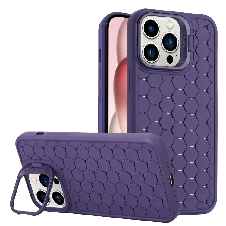 Honeycomb Radiating Lens Holder TPU Phone Case, For iPhone 16 Pro Max, For iPhone 16 Pro���������...