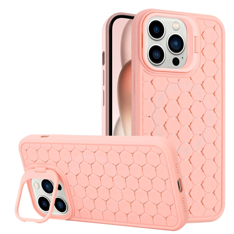 Honeycomb Radiating Lens Holder TPU Phone Case, For iPhone 16 Pro Max, For iPhone 16 Pro���������...