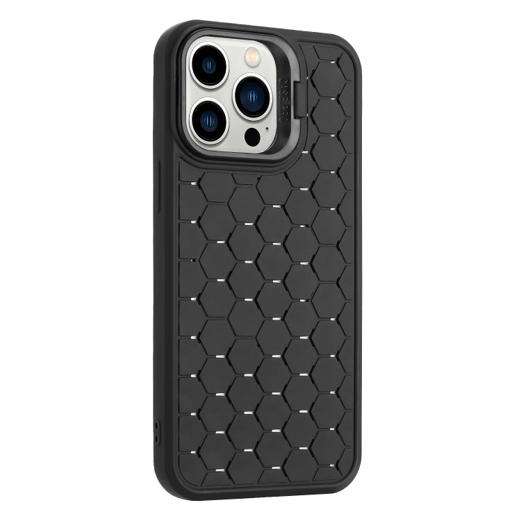 Honeycomb Radiating Lens Holder TPU Phone Case, For iPhone 16 Pro Max, For iPhone 16 Pro���������...