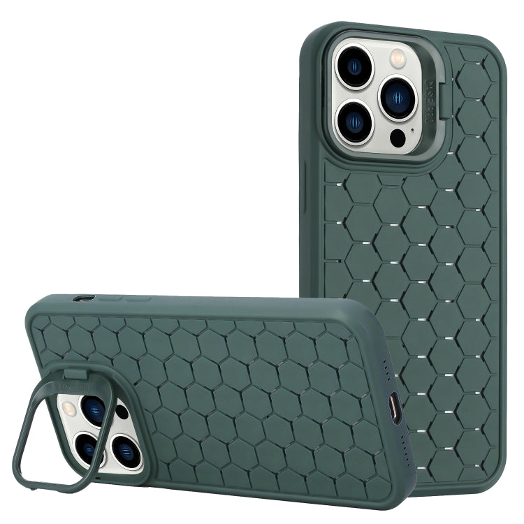 Honeycomb Radiating Lens Holder TPU Phone Case, For iPhone 16 Pro Max, For iPhone 16 Pro���������...