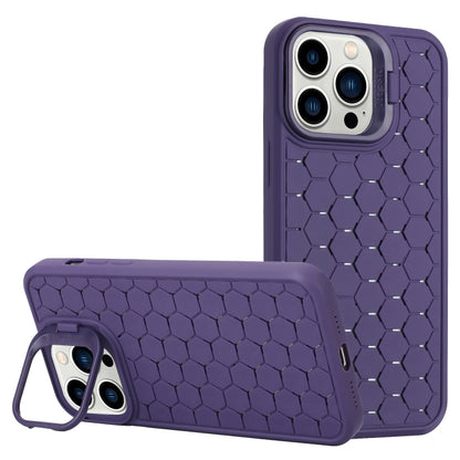 Honeycomb Radiating Lens Holder TPU Phone Case, For iPhone 16 Pro Max, For iPhone 16 Pro���������...