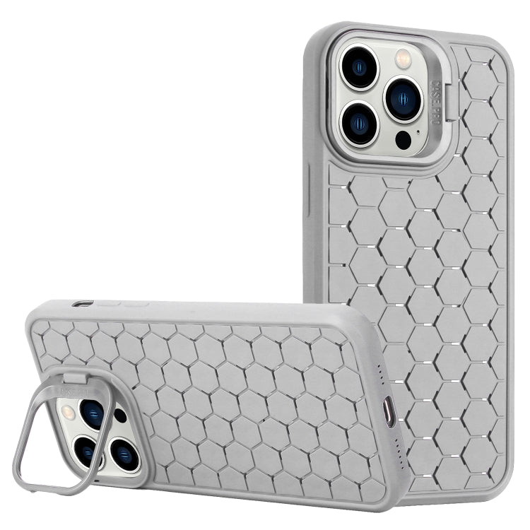 Honeycomb Radiating Lens Holder TPU Phone Case, For iPhone 16 Pro Max, For iPhone 16 Pro���������...