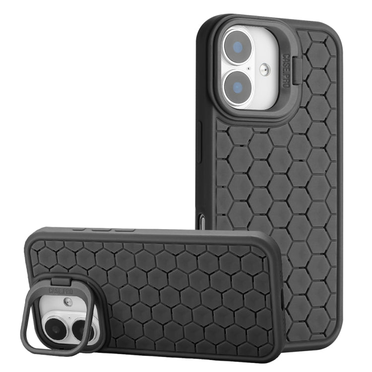 Honeycomb Radiating Lens Holder TPU Phone Case, For iPhone 16 Pro Max, For iPhone 16 Pro���������...