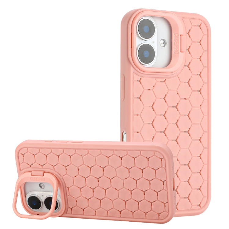 Honeycomb Radiating Lens Holder TPU Phone Case, For iPhone 16 Pro Max, For iPhone 16 Pro���������...