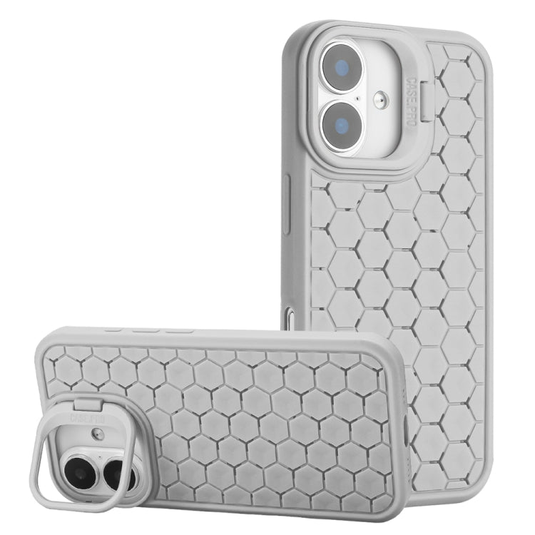 Honeycomb Radiating Lens Holder TPU Phone Case, For iPhone 16 Pro Max, For iPhone 16 Pro���������...