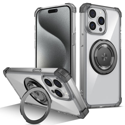 Gold Shield CD Pattern MagSafe Magnetic Phone Case with Rotating Stand, For iPhone 16 Pro Max����...