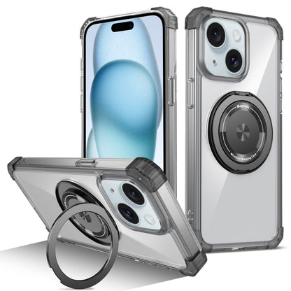 Gold Shield CD Pattern MagSafe Magnetic Phone Case with Rotating Stand, For iPhone 16 Pro Max����...