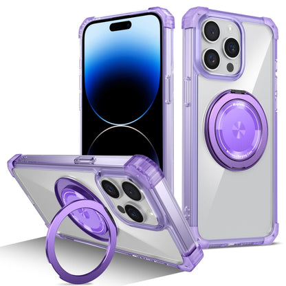 Gold Shield CD Pattern MagSafe Magnetic Phone Case with Rotating Stand, For iPhone 16 Pro Max����...