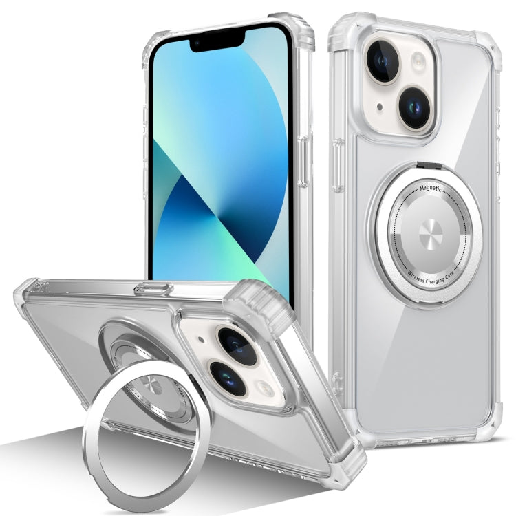 Gold Shield CD Pattern MagSafe Magnetic Phone Case with Rotating Stand, For iPhone 16 Pro Max����...