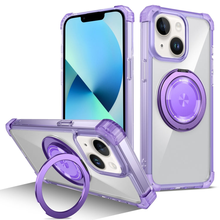 Gold Shield CD Pattern MagSafe Magnetic Phone Case with Rotating Stand, For iPhone 16 Pro Max����...