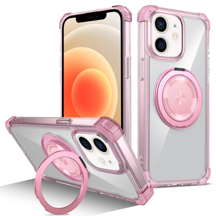 Gold Shield CD Pattern MagSafe Magnetic Phone Case with Rotating Stand, For iPhone 16 Pro Max����...