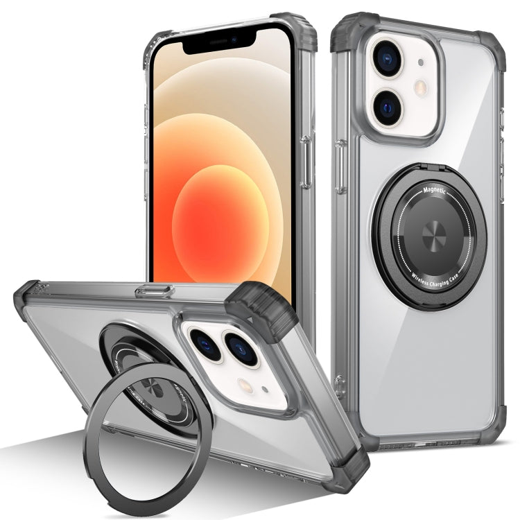 Gold Shield CD Pattern MagSafe Magnetic Phone Case with Rotating Stand, For iPhone 16 Pro Max����...