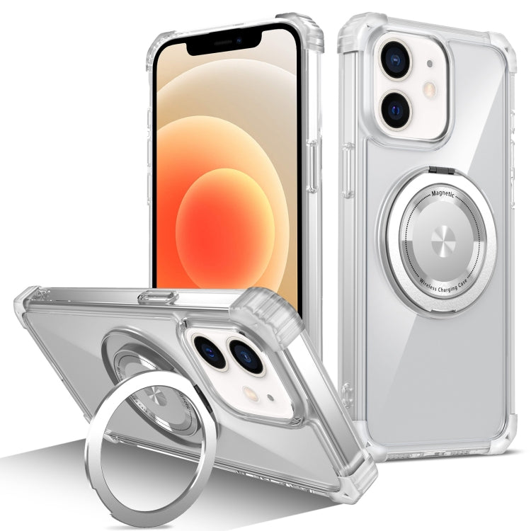Gold Shield CD Pattern MagSafe Magnetic Phone Case with Rotating Stand, For iPhone 16 Pro Max����...