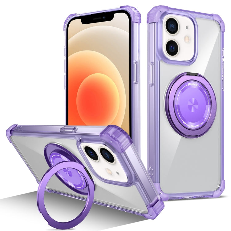Gold Shield CD Pattern MagSafe Magnetic Phone Case with Rotating Stand, For iPhone 16 Pro Max����...
