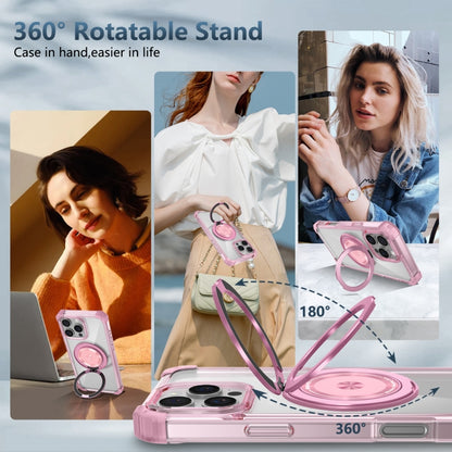 Gold Shield CD Pattern MagSafe Magnetic Phone Case with Rotating Stand, For iPhone 16 Pro Max����...