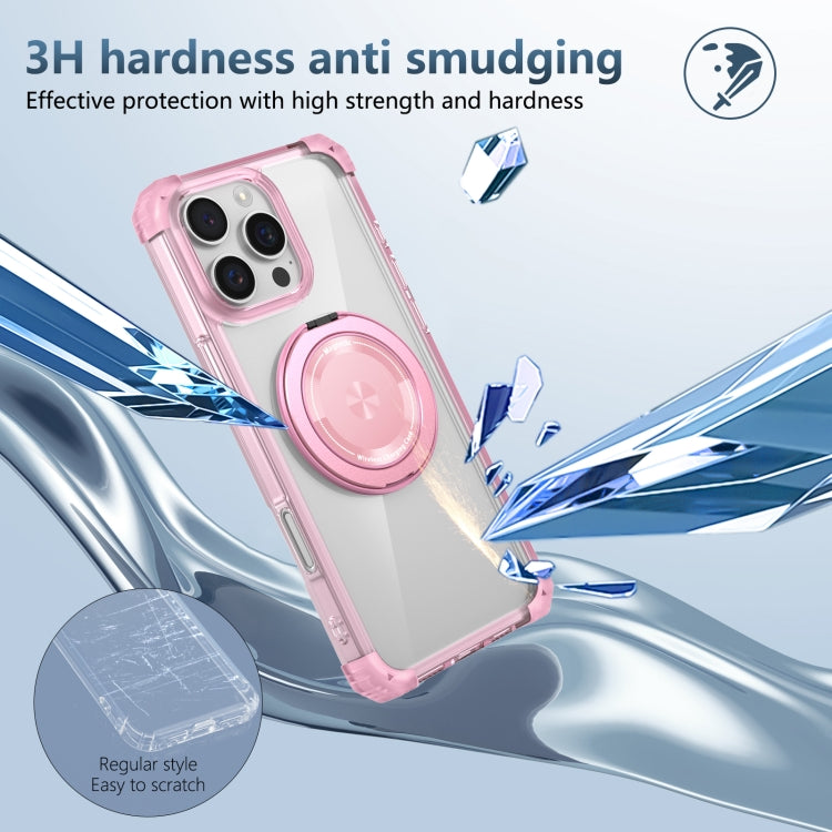 Gold Shield CD Pattern MagSafe Magnetic Phone Case with Rotating Stand, For iPhone 16 Pro Max����...