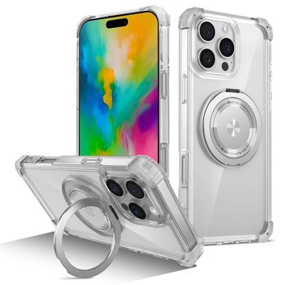 Gold Shield CD Pattern MagSafe Magnetic Phone Case with Rotating Stand, For iPhone 16 Pro Max����...