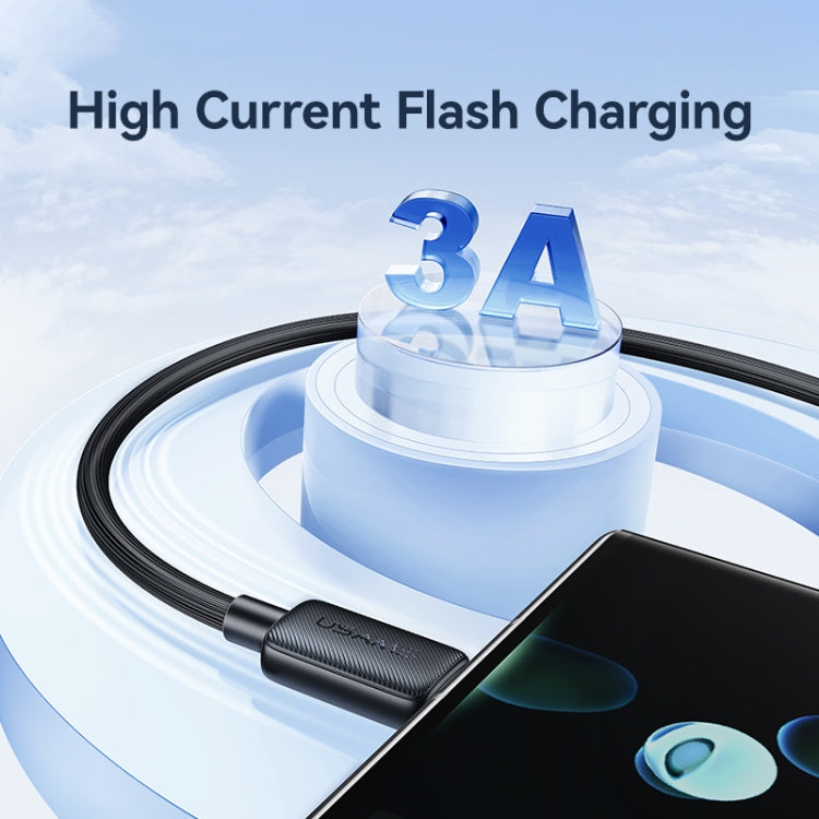 USAMS US-SJ698 USB to USB-C / Type-C 3A Striped Fast Charge Data Cable