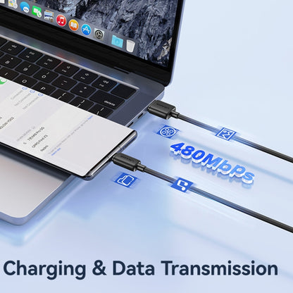 USAMS US-SJ698 USB to USB-C / Type-C 3A Striped Fast Charge Data Cable