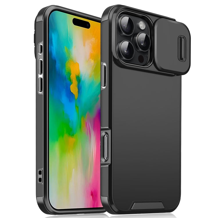 Sliding Camshield TPU + PC Phone Case, For iPhone 16 Pro Max, For iPhone 16 Pro, For iPhone 16 Pl...