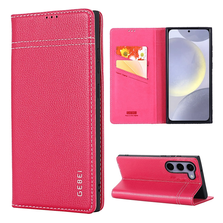 GEBEI Top-grain Horizontal Flip Leather Phone Case, For Samsung Galaxy S25 5G��������������������...