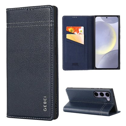 GEBEI Top-grain Horizontal Flip Leather Phone Case, For Samsung Galaxy S25 5G��������������������...