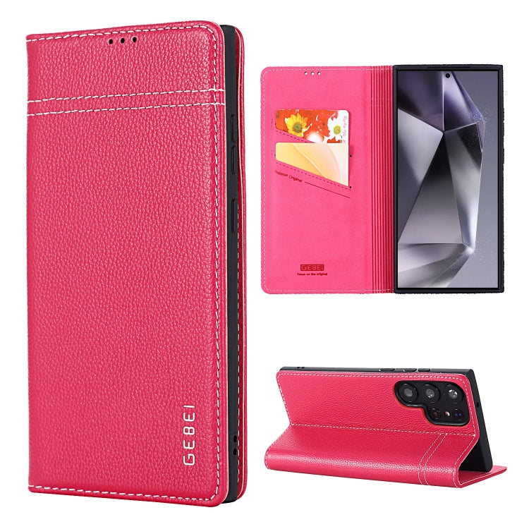 GEBEI Top-grain Horizontal Flip Leather Phone Case, For Samsung Galaxy S25 5G��������������������...